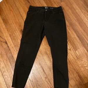 Olive green curvy skinny leg jeans, size 12